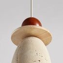 Helnys Yellow Travertine Pendant Lamp, Japanese Style Aisle Bedroom Light