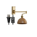 Helnys Wooden Wall Lamp Sconce with Pull Chain Switch for Bedroom and Bathroom