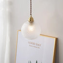Helnys Nordic Glass Globe LED Pendant Light Fixture - Adjustable Hanging Lamp