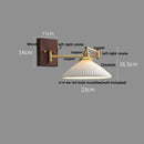 Helnys Wood Swing Arm LED Wall Light Rotatable Bedside Lamp