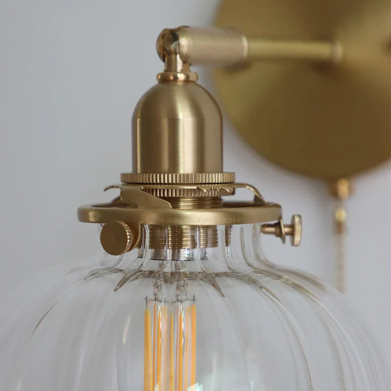 Helnys Glass Ball Wall Sconce Modern Nordic Lighting for Bedroom and Bathroom