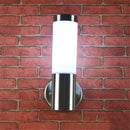 Helnys Stainless Steel Outdoor Wall Light with E27 LED, Waterproof Porch Lamp