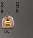 Helnys Glass Pendant Lights for Bedroom Dinning Living Room