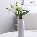 Helnys Nordic Ceramic-Style Flower Vase for Home Decor and Wedding Centerpieces