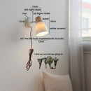 Helnys Ceramic LED Wall Sconce Lamps | Japanese Style Indoor Art Wall Lights