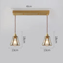 Helnys Nordic Glass LED Pendant Light Copper Hanging Lamp