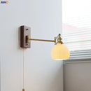Helnys Modern Wall Lamp Sconce LED Left Right Rotate Copper Arm