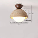 Helnys Round White Glass LED Ceiling Light - Modern Nordic Yellow Stone Lamp