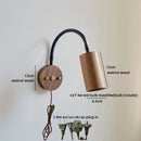 Helnys Wooden Bedside LED Wall Lamp Japan Style Home Decor Fixture