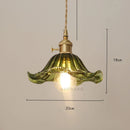 Helnys Diamond Amber Glass LED Pendant Lights for Home Indoor Lighting