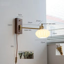 Helnys Modern Wall Lamp Sconce LED Left Right Rotate Copper Arm