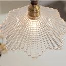 Helnys Nordic Walnut Wood LED Pendant Light Fixture Glass Hang Lamp