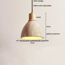 Helnys Wood LED Pendant Light Fixture Adjustable Modern Hanging Lamp