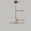 Helnys Adjustable LED Pendant Lights Yellow Travertine Wood Base Nordic Modern Hang Lamp