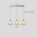 Helnys Modern Clear Glass LED Pendant Light Copper Socket for Home Indoor Decor