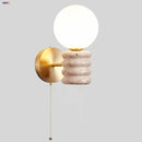 Helnys Japanese Style LED Wall Lamp White Glass Bathroom Mirror Light