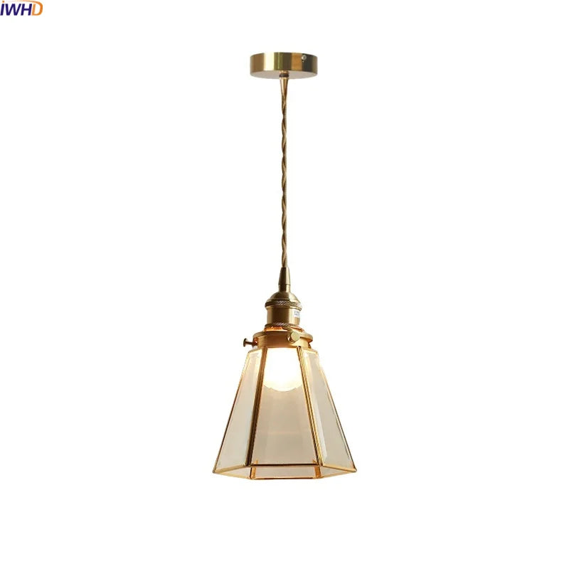 Helnys Clear Glass LED Pendant Light - Wire Adjustable Nordic Modern Decor Hanging Lamp