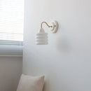 Helnys Modern Nordic Glass Ceramic Wall Lamp for Bedroom Kitchen Stair Decoration