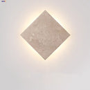 Helnys Square Yellow Travertine LED Wall Lamp Sconce for Bedroom & Restaurant