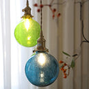 Helnys Bubble Glass Ball LED Pendant Lamp with Copper Knob Switch