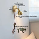 Helnys Swing Arm LED Wall Lamp Gold Copper Modern Home Decor E27 Bulb