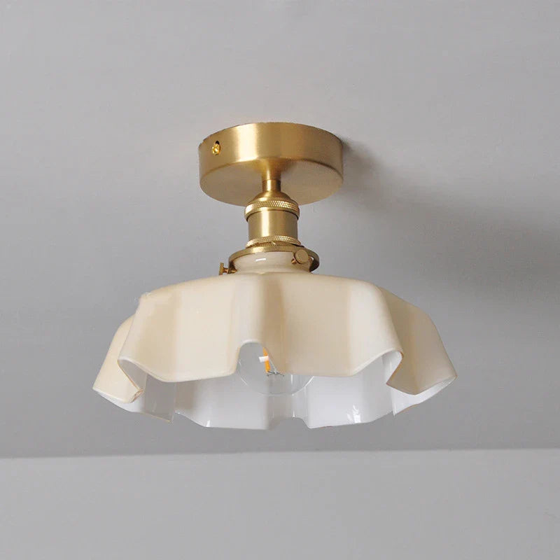Helnys Milky Glass LED Ceiling Lamp Modern Indoor Lighting for Home and Living Room