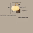 Helnys Glass Wall Light Fixture Modern Nordic Walnut Wood Lamparas