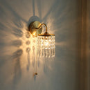 Helnys Vintage Crystal Wall Lights Pull Chain Switch - Luxury Copper Stair Light