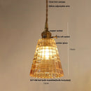Helnys Amber Flower Glass LED Pendant Light - Nordic Modern Design