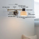 Helnys Swing Copper Arm LED Wall Lamp in White Ceramic