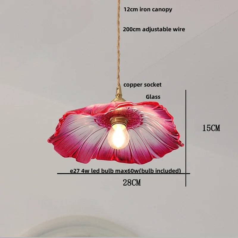 Helnys Glass Brass LED Pendant Light for Home Decor Dining Room Study