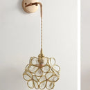 LED Pink Flower Glass Wall Light Helnys Nordic Modern Bedside Lamp