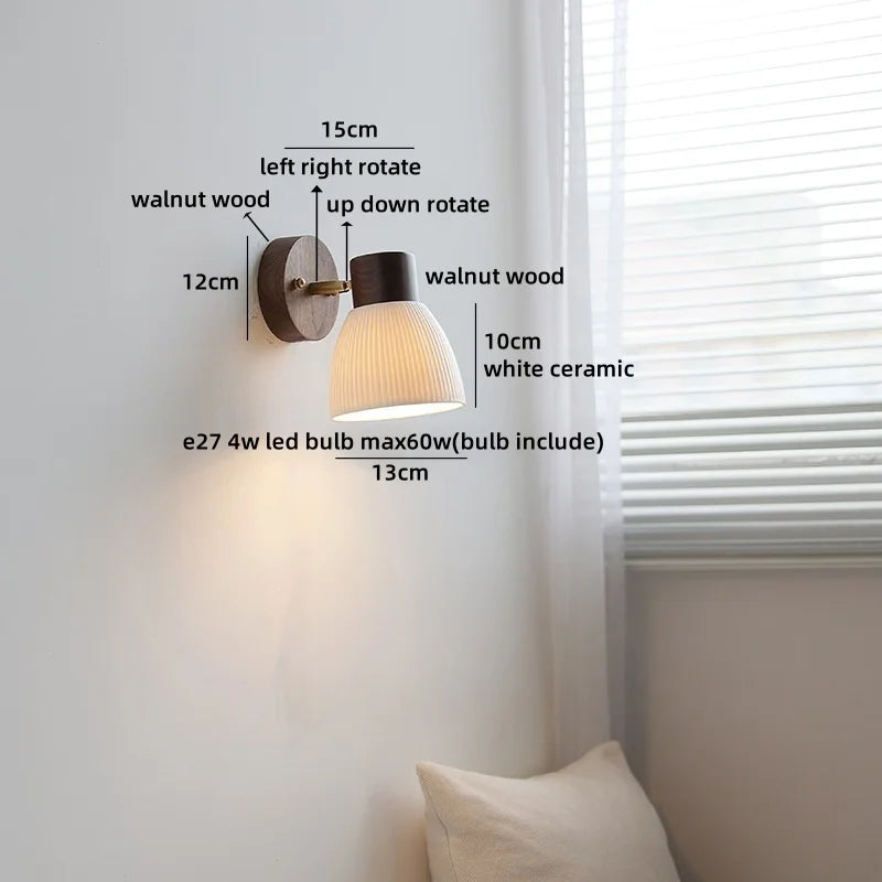Helnys Ceramic LED Wall Lamp for Home Decoration
