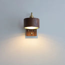 Helnys Walnut Wood LED Wall Sconce Vintage Copper Toggle Switch Lamparas