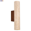 Helnys Yellow Travertine LED Wall Light Fixtures - Stone Loft Vintage Sconce Lampara Pared