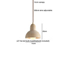 Helnys Wood Stone Hanging Lamp Adjustable LED Pendant Light Fixture