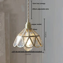 Helnys Copper LED Glass Pendant Lights Tiffany Style Dining Room Fixtures