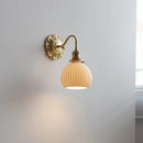 Helnys Nordic LED Wall Sconce with Copper Ceramic Lampshade