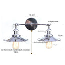 Helnys Industrial Vintage Iron Wall Lamps with 2 LED Heads
