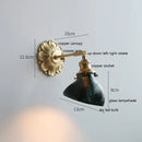Helnys Clear Shell Glass LED Wall Sconce Up Down Light Europe Style Copper Wandlamp