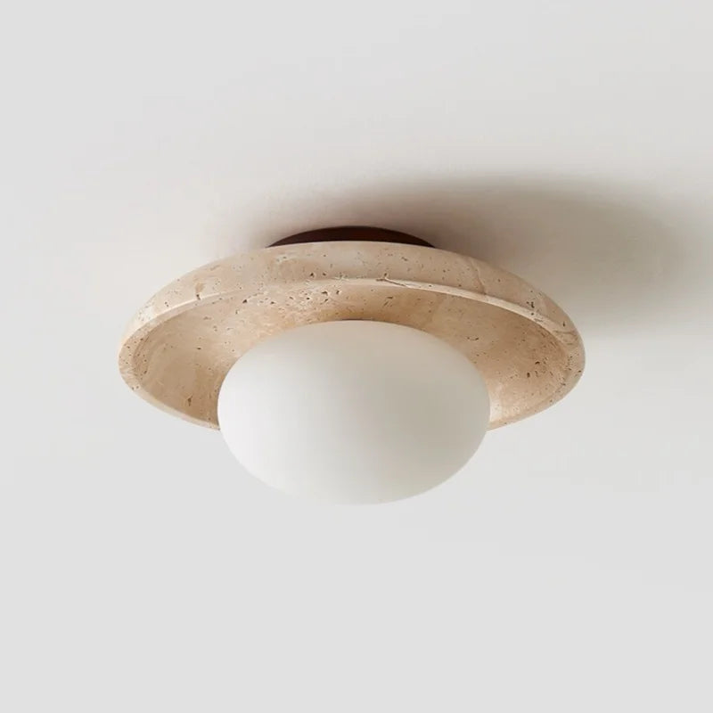 Helnys White Glass LED Ceiling Light Japan Style Ceiling Lamp