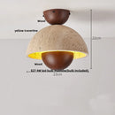 Helnys Yellow Cave Stone LED Ceiling Light Fixture Vintage Loft Ceiling Lamp