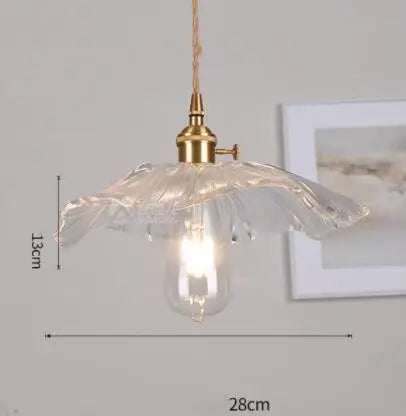 Helnys Blue Glass Pendant Lights for Bedroom Dinning Living Room