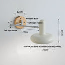 Helnys Modern Wood Swing Arm Wall Lamp with Pull Chain Switch