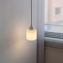 Helnys White Glass LED Pendant Lamp: Nordic Modern Hanging Lights for Home Decor