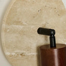 Helnys Stone Wood LED Wall Sconce Pull Chain Switch Mirror Light Fixtures