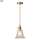 Helnys Nordic Modern LED Pendant Brass Glass Adjustable Hanging Light
