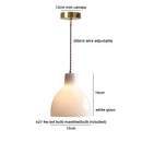 Helnys Glass Shell Pendant Light - Adjustable LED Hanging Lamp for Home and Commercial Spaces