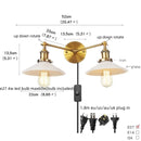 Helnys 2-Head LED Wall Sconce with Pull Chain Switch for Home, Coffee Bar, Bathrooms