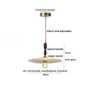 Helnys Clear Glass LED Pendant Light - Minimalist Circular Coffee Loft Hanging Lamp